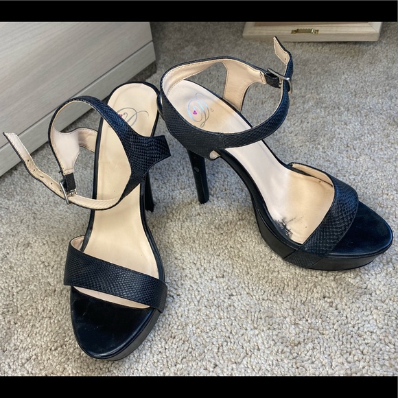 My Delicious shoes open toe black heels - Picture 2 of 2